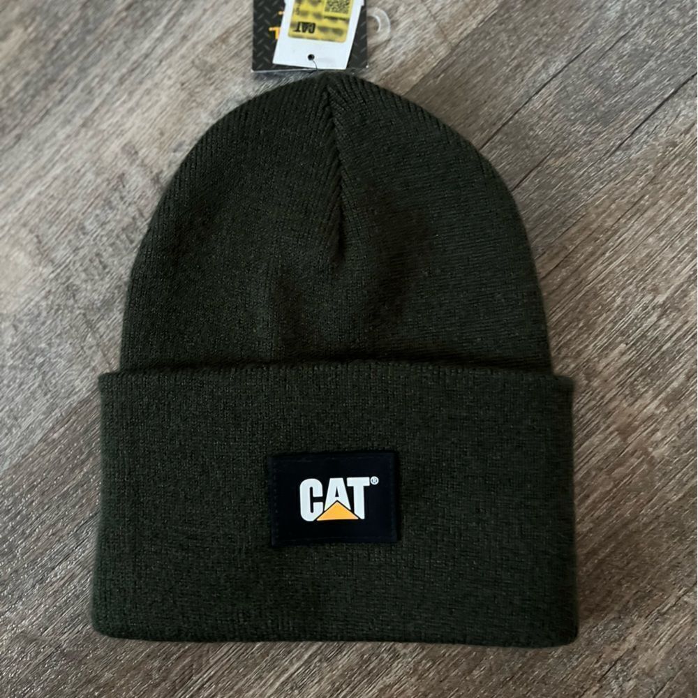 Caterpillar CAT Label Cuff Beanie- Dark Green‎